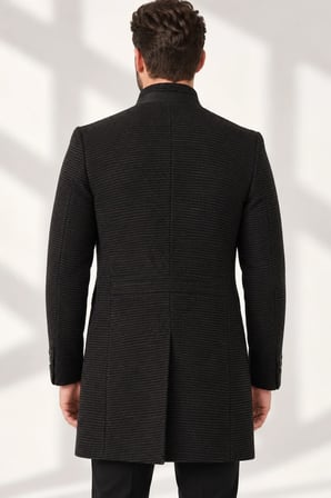 PLT9367 DEWBERRY ERKEK PALTO-DÜZ ANTRASİT-2