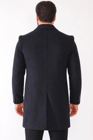 PLT9364 DEWBERRY ERKEK PALTO-DÜZ LACİVERT