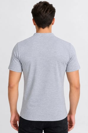 T9560 DEWBERRY T-SHIRT-GRİ-2