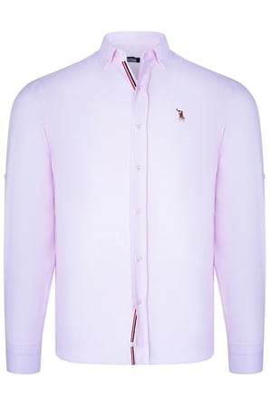 İKİLİ SET G674 DEWBERRY ERKEK GÖMLEK-KOT MAVİSİ-AÇIK PEMBE