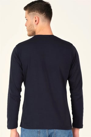 İKİLİ SET T8588 DEWBERRY YUVARLAK YAKA ERKEK SWEATSHIRT-LACİVERT- BORDO