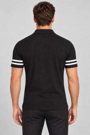 T9585 DEWBERRY ERKEK T-SHIRT-SİYAH-BEYAZ