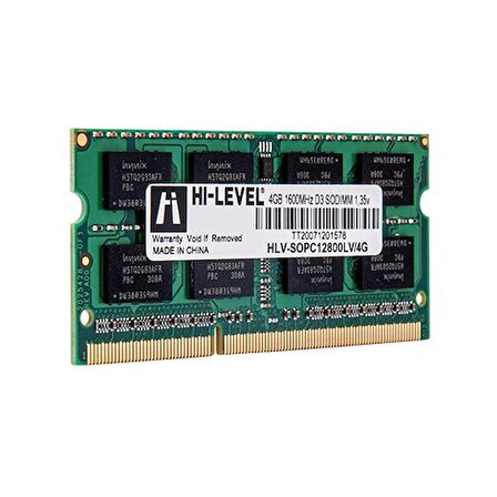 HI-LEVEL 4GB DDR3 1600MHZ NOTEBOOK RAM VALUE HLV-SOPC12800LV/4G 1.35volt (Low Voltage)