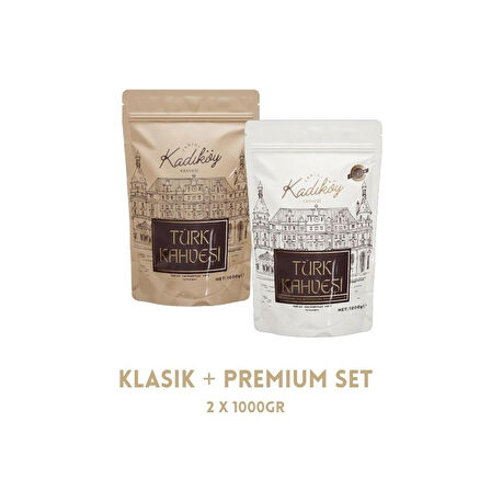 Tarihi Kadıköy Kahvesi Klasik + Premium Türk Kahvesi Set (2 x 1000gr)
