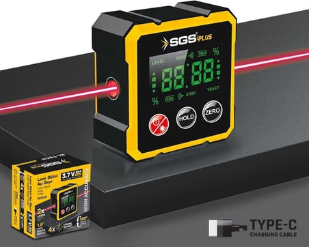 LAZER DİJİTAL AÇI ÖLÇER MIKNATISLI SGS5431