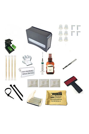 Canon E414/e404/e484 Uyumlu Lüks Piano Black Bitmeyen Kartuş Tankı Seti Mürekkepli