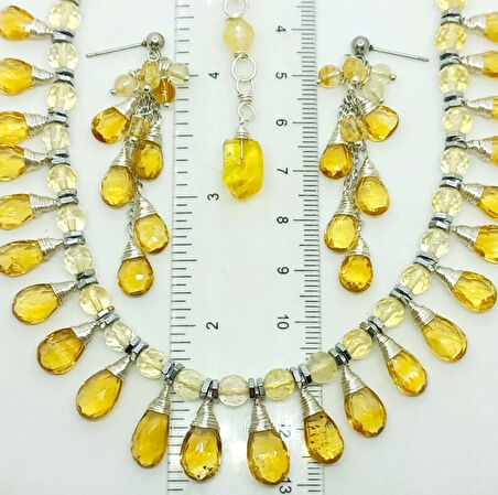 2464 Sitrin el yapımı kolye