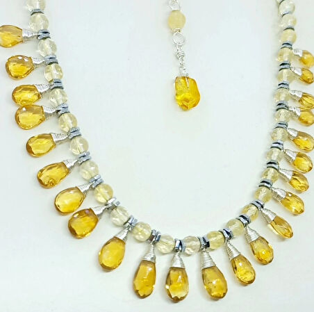 2464 Sitrin el yapımı kolye