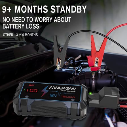 AVAPOW A07 1500A 12800mAH Jump Starter Taşınabilir Akü Takviye Kiti