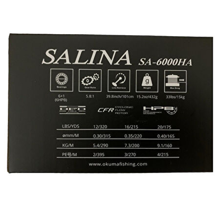 Okuma Salina SA-6000HA 6+1BB Jig Olta Makinesi