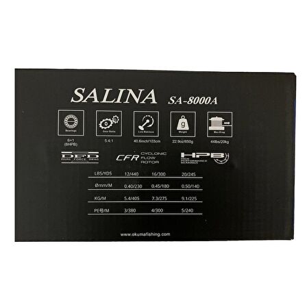Okuma Salina SA-8000A 6+1BB Jig Olta Makinesi