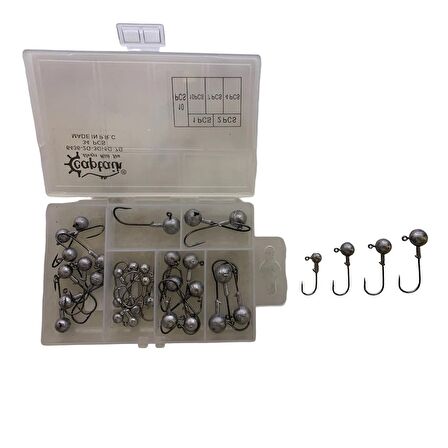 Captain 6436 Compact Eco Mix Kutulu Jig Head Seti 2-3-5-7gr 34 adet