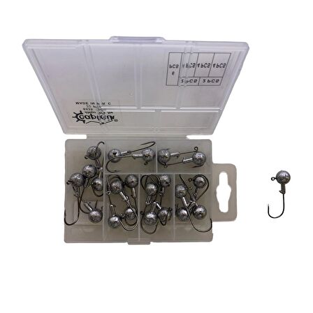 Captain 6435 Compact Eco Kutulu Jig Head Seti 12gr 22 Adet