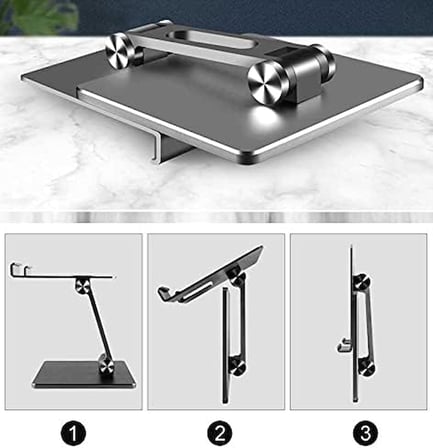 Masa Üstü Metal Tablet Standlı Gri
