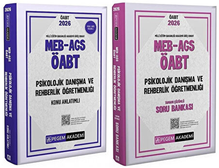Pegem 2026 ÖABT MEB-AGS Psikolojik Danışma ve Rehber Öğretmenliği Konu Anlatımlı + Soru Bankası 2 li Set Pegem Akademi Yayınları