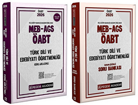 Pegem 2026 ÖABT MEB-AGS Türk Dili ve Edebiyatı Öğretmenliği Konu Anlatımlı + Soru Bankası 2 li Set Pegem Akademi Yayınları