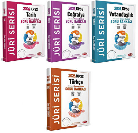 Data 2026 KPSS Tarih + Coğrafya + Vatandaşlık + Türkçe Jüri Soru Bankası 4 lü Set Data Yayınları