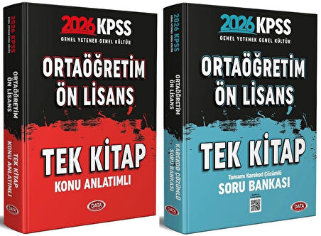 Data 2026 KPSS Lise Ortaöğretim Ön Lisans Konu Anlatımlı + Soru Bankası 2 li Set Data Yayınları