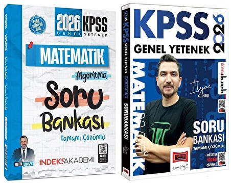 Yargı + İndeks 2026 KPSS Matematik Soru Bankası 2 li Set - İlyas Güneş Yargı + İndeks Akademi Yayınları