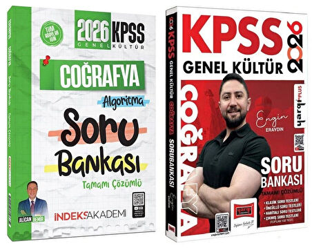 Yargı + İndeks 2026 KPSS Coğrafya Soru Bankası 2 li Set - Engin Eraydın Yargı + İndeks Akademi Yayınları