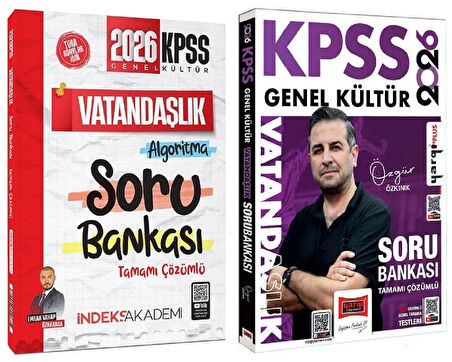 Yargı + İndeks 2026 KPSS Vatandaşlık Soru Bankası 2 li Set - Özgür Özkınık Yargı + İndeks Akademi Yayınları