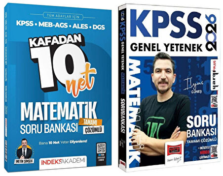 Yargı + İndeks 2026 KPSS Matematik Kafadan 10 Net Soru Bankası 2 li Set - İlyas Güneş Yargı + İndeks Akademi Yayınları