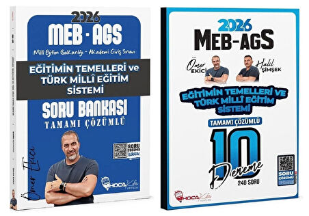 Hoca Kafası 2026 MEB-AGS Eğitimin Temelleri ve Türk Milli Eğitim Sistemi Soru Bankası + 10 Deneme 2 li Set - Ömer Ekici Hoca Kafası Yayınları