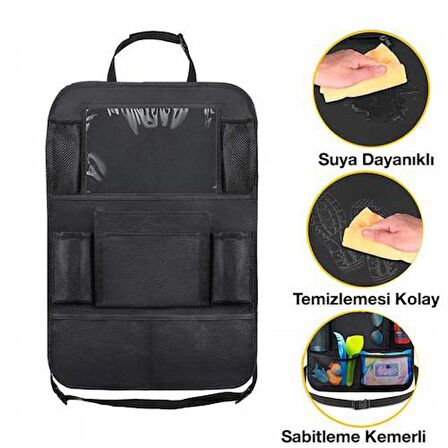 Polham 8 Bölmeli Araç Koltuk Arkası Organizer Araba Koltuk Arkası Eşya Düzenleyici Organizer