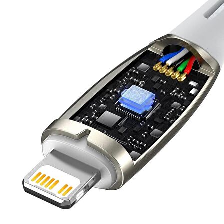 Baseus Led Işıklı 20W 1MT iphone Şarj Kablosu Type-C to İphone Şarj İphone 12 13 14 Pro Max Şarj Kablo