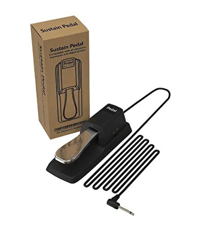 BOR SP-1 Sustain Pedal - Klavye Org - Dayanıklı Metal Sustain Pedalı / Sustain Girişi Olan Ürünlerle Uyumlu