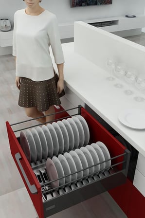 Çekmece Içi Tabaklık 29cmx48Cm, Antresit (3cm En Ve 6 Cm Boydan Kesilebilir)