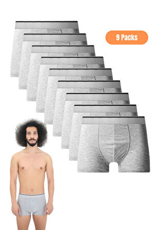 Erkek 9'lu Likralı Boxer Seti