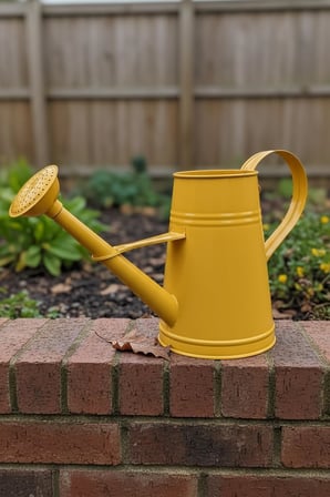 Stella 3 Litre Metal Çiçek Bahçe Sulama Kabı – Modern Dekoratif Çok Amaçlı Sulak (Sarı)