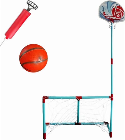 Portatif Kale-Pota Oyun Seti - Futbol Kalesi Basket Potası 2'li Oyun Seti