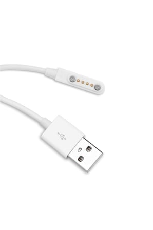 Alkatronik Usb 4 Pin Pogo Kablo Akıllı Saat Manyetik Sabitleyici Şarj Kablosu Usb 2.0