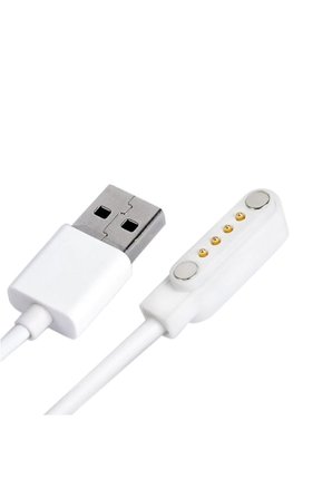Alkatronik Usb 4 Pin Pogo Kablo Akıllı Saat Manyetik Sabitleyici Şarj Kablosu Usb 2.0