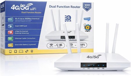 4G/5G Sim Kartlı Wi-Fi 6 Router Modem - 300 Mbps Yüksek Hızlı, 4 Antenli Taşınabilir Hotspot