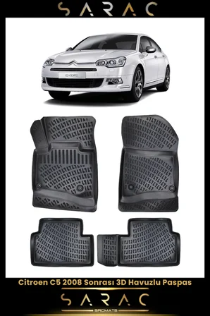 Citroen C5 2023 Model Araca Özel 3d Havuzlu Paspas