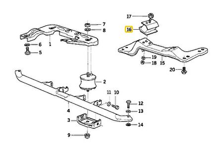 BMW E34 VE E36 FEBİ SOL ŞANZUMAN TAKOZU 24701138427