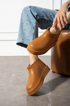 Mira Su Geçirmez İçi Suni Kürklü Soğuk Hava Dayanıklı Kalın Taban Kadın Bot