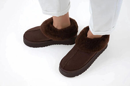 Alice Kahverengi Kadın İç Ve Dışı Kürklü Kalın Taban Ayakkabı