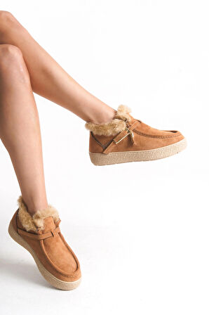 Lily Kadın İçi Kürklü Toka Detaylı Rahat Taban Şık Kısa Bilek Bot