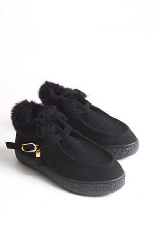 Lily Kadın İçi Kürklü Toka Detaylı Rahat Taban Şık Kısa Bilek Bot