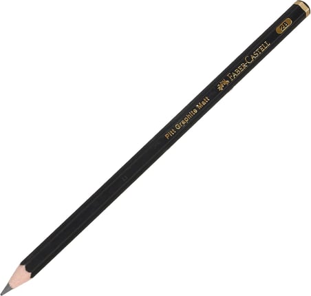 Faber-Castell Pitt Matt Dereceli Kurşun Kalem, 2B, Ultra Mat, Parlama Yapmaz, Siyah Beyaz Çizimler İçin, Teknik Çizim ve Eskiz İçin Dayanıklı Uç