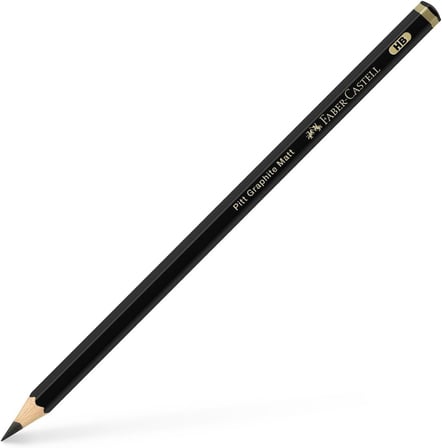 Faber-Castell Pitt Matt Dereceli Kurşun Kalem, 2B, Ultra Mat, Parlama Yapmaz, Siyah Beyaz Çizimler İçin, Teknik Çizim ve Eskiz İçin Dayanıklı Uç