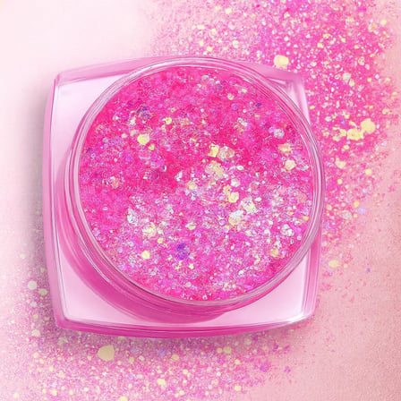Krem Glitter No:8 Fancy Pink – Festival &amp; Parti İçin Pembe Işıltılı Vücut/Yüz Sim Jeli, Uzun Süre Kalıcı, Tüm Cilt Tipleri İçin – 6 g