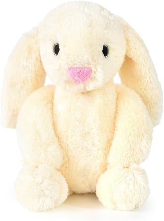 Peluş Tavşan Uyku Arkadaşı 45 cm, Uzun Kulaklı Yumuşak Bunny Plush, Çocuk ve Bebekler İçin Sarılmalık Tavşan Oyuncak