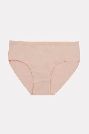 Büyük Beden Pamuklu Siyah Beyaz Ten Rengi 3'lü Külot