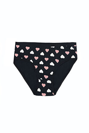 Büyük Beden Pamuklu Likralı Karışık Renkli 3'lü Külot