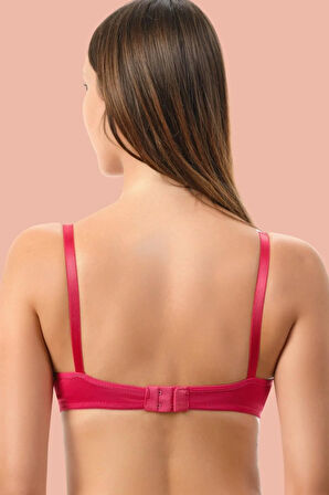 Kırmızı Dolgusuz Mikro Tek Sütyen